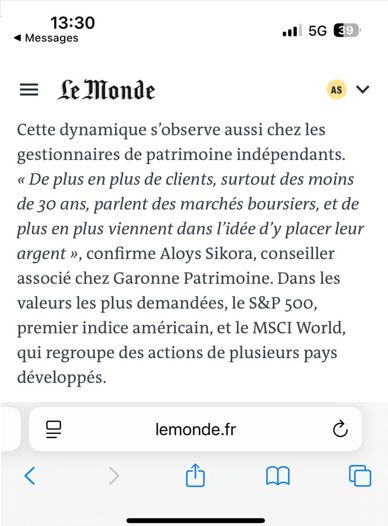 Le Monde – Bourse