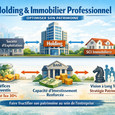 Holding et immobilier professionnel : une mécanique souvent mal comprise